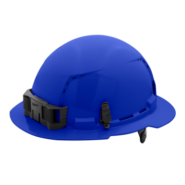 Blue Full Brim Vented Hard Hat w/6pt Ratcheting Suspension - Type 1, Class C