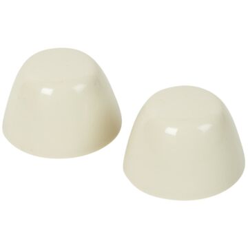 Do it Best Plastic Snap-On Toilet Bolt Caps (Almond - 2pk)