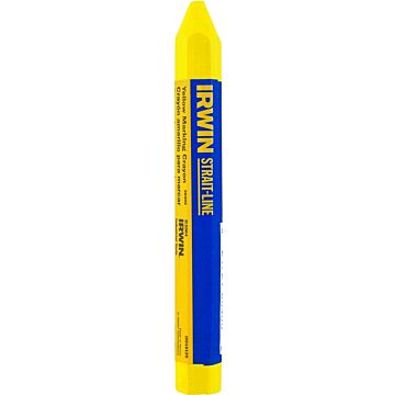 Irwin 66406 Hi-Visibility Lumber Crayon, Yellow, 1/2 in Dia, 4-1/2 in L