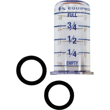 R.W. Beckett Plastic Vial w/ Gasket for King Gauges