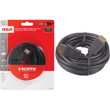 RCA 12 Ft. Black Standard HDMI Cable