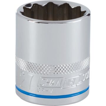 Channellock 1/2 In. Drive 27 mm 12-Point Shallow Metric Socket