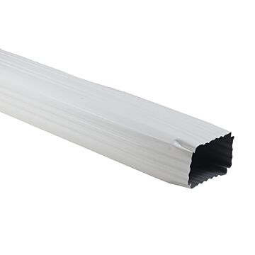 3" x 4" x 10' White Aluminum Downspout