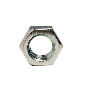 Hex Jam Nut, Fine Thread, Low Carbon, Zinc Plated, 3/4-16