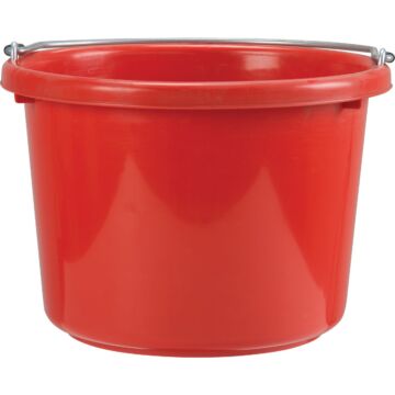 Little Giant Products Tuff Stuff 8 Qt. Red Poly Bucket