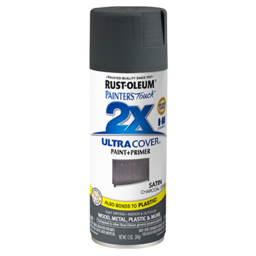Painter's Touch® 2X Ultra Cover® Spray Paint - 2X Ultra Cover Satin Spray - 12 oz. Spray - Charcoal Gray