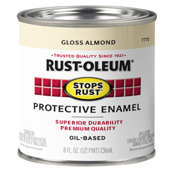 Stops Rust® Spray Paint and Rust Prevention - Protective Enamel Brush-On Paint - Half-Pint Gloss - Gloss Almond
