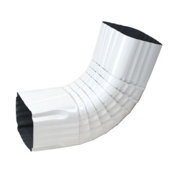 3" x 4" White Aluminum Downspout B-Elbow
