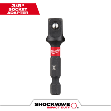 Milwaukee SHOCKWAVE™ Impact Duty 1/4" Hex to 3/8" Square Socket Adapter