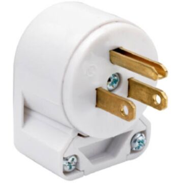 Pass & Seymour 15A COMM ANGLE PLUG WH