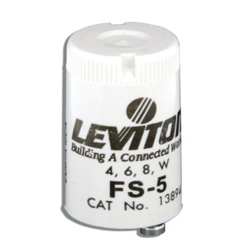 Leviton Fluorescent starter; 4, 6 and 8W; FS-5.