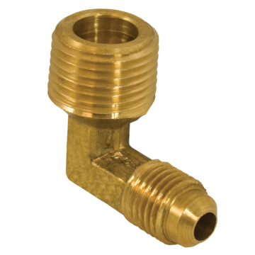 Jones Stephens 1/4" x 1/4" 90° Brass Flare x Male Elbow