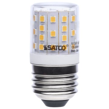 Satco 3.5 Watt T14 LED - 3000K CCT - Medium Base - Clear Finish - Appliance Lamp - 120-240 Volt
