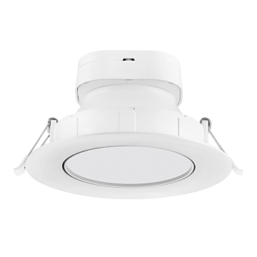 9 watt LED Direct Wire Downlight; Gimbaled; 6 inch; 2700K; 120 volt; Dimmable