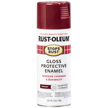 Stops Rust® Spray Paint and Rust Prevention - Protective Enamel Spray Paint - 12 oz. Spray - Burgundy
