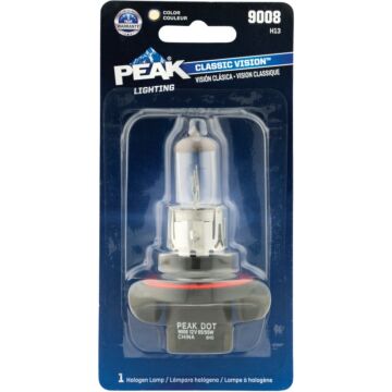 PEAK Classic Vision 9008 H13 12.8V Halogen Automotive Bulb