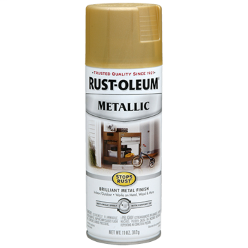 Stops Rust® Spray Paint and Rust Prevention - Metallic Spray Paint - 11 oz. Spray - Gold Rush