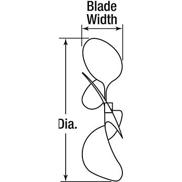 35 deg Aluminum 7/8 in Fan Blade