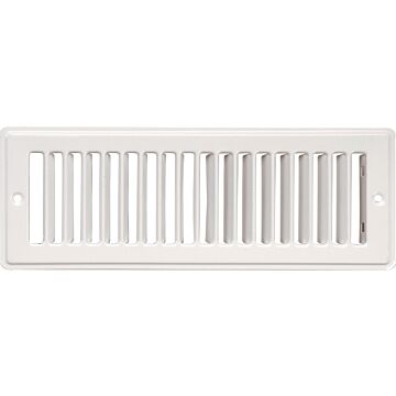 Imperial RG1270-A Toe Space Grille, 2-1/4 in L, 12 in W, Steel, White