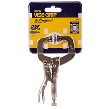 Irwin IRWIN Vise-Grip C Clamp, Locking With Swivel Pads, 4-Inch