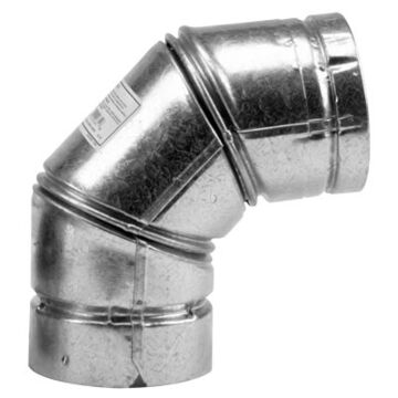 Selkirk 90 deg SS Galvanized Type L Pellet Stove Elbow