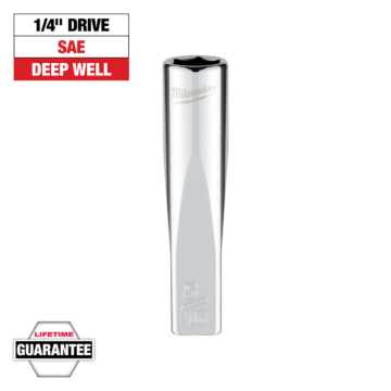 Milwaukee 1/4" Drive 5/16" SAE Deep Socket with FOUR FLAT™ Sides