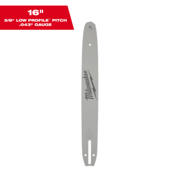 Milwaukee 16" 3/8" LOW PROFILE™ Pitch, .043" Gauge Guide Bar