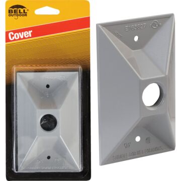 Bell 1-Outlet Rectangular Zinc Gray Cluster Weatherproof Outdoor Box Cover