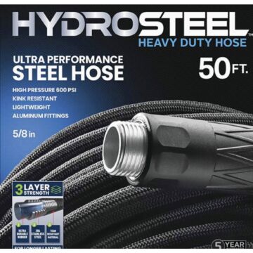 HydroSteel 5/8 In. Dia. x 50 Ft. L. Heavy Duty Steel Hose