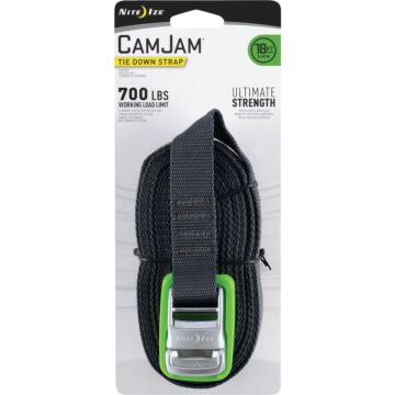 Nite Ize CamJam 1 In. x 18 Ft. 700-Lb. Working Load Limit Tie-Down Strap