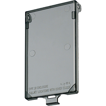 Arlington Industries Single Gang vertical clear replacement cover.