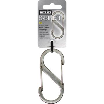 Nite Ize S-Biner Size 3 25 Lb. Capacity Stainless Steel S-Clip Key Ring