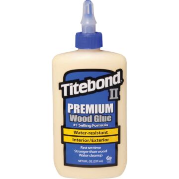 Titebond II 5003 Wood Glue, Yellow, 8 oz Bottle