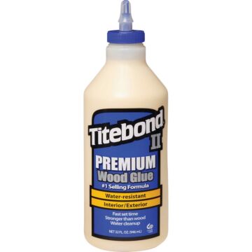 Titebond II 5005 Wood Glue, Yellow, 1 qt Bottle