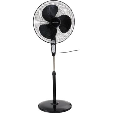Denali Aire 3-Speed Oscillating Pedestal Fan w/ Remote (Black) 18 in. dia.