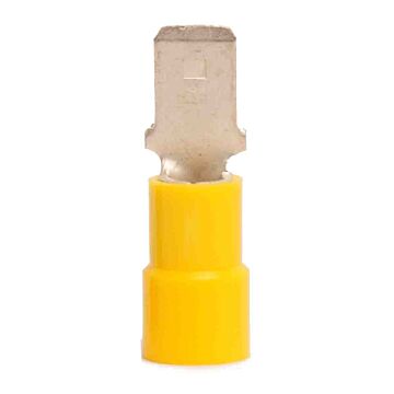 12-10 Vinyl-Insulated Yellow Male Disconnect (10pk) 1/4 in.
