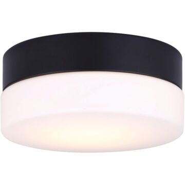 Canarm Jax 7-1/8 In. Black LED Flush Mount Light Fixture