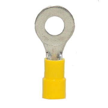12-10 Vinyl-Insulated Yellow Ring Terminal (50pk) 1/4 in.
