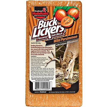 Evolved Habitats Buck Lickers Salt Block (Persimmon Flavor) 4 lb
