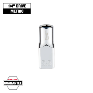 Milwaukee 1/4" Drive 5.5mm Metric Socket with FOUR FLAT™ Sides