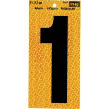 Hy-Ko 5 In. Yellow Reflective Number 1