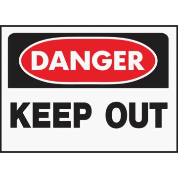 Hy-Ko Polyethylene Sign, Danger Keep Out