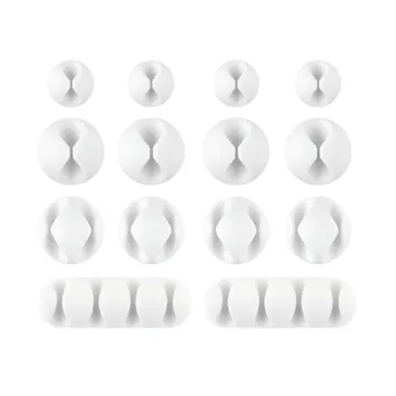Wrap-It Assorted Cable Clips (White- 14pc)