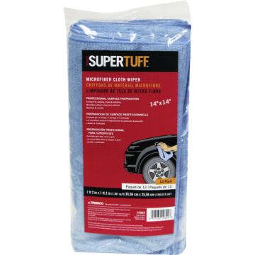 Trimaco SuperTuff 14 In. Square Microfiber Cleaning Cloth (12-Pack)