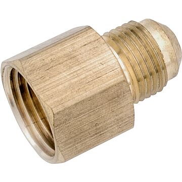Anderson Metals 754046-0808 Tube Coupling, 1/2 in, Flare x FNPT, Brass