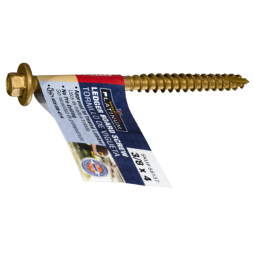 3/8" x  4" Hex Head, Ledger Board Screw, XL1500 Coating 