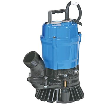 Tsurumi Pump HS2-4S-62 Trash Pump, 1-Phase, 110/115/230 V, 0.5 hp, 2 in Outlet, 34 ft Max Head, 15 to 50 gpm, Iron