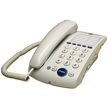 AT&T White Single-Line Corded Desk Speakerphone with Caller ID