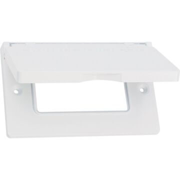 Bell Southwire Single Gang Horizontal White Weatherproof GFCI Cover