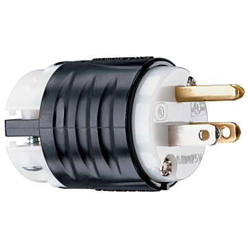 Pass & Seymour 15A, 125V Extra-Hard Use Spec-Grade Plug, White Face